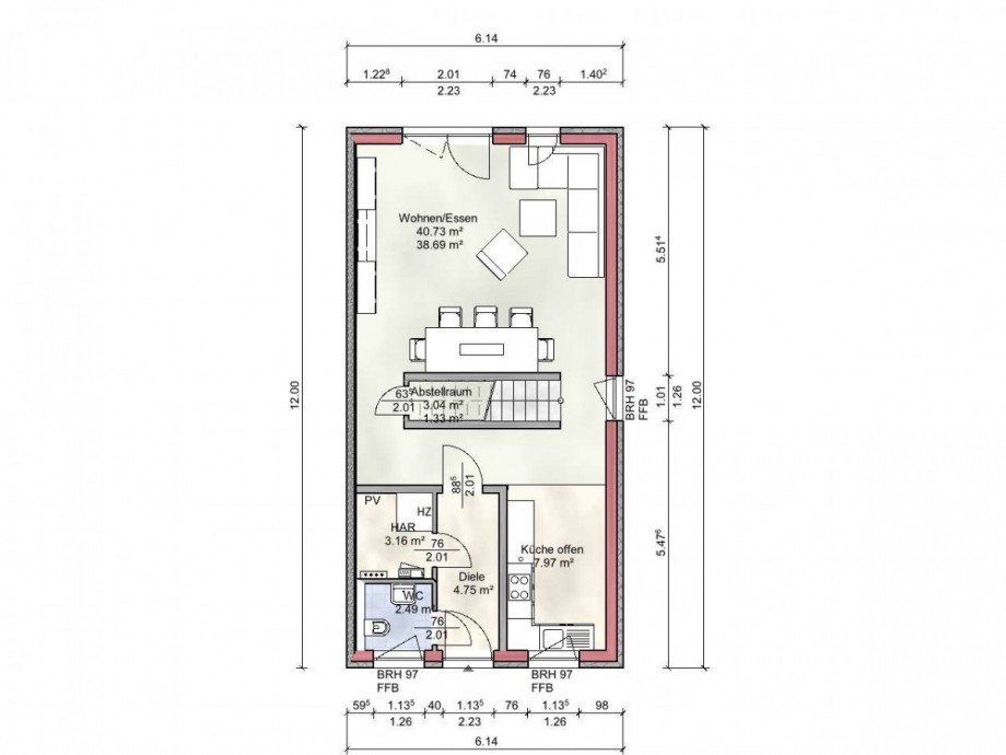 Planung VettweissHaus 7c_EG Reihenendhaus Vettweiss
